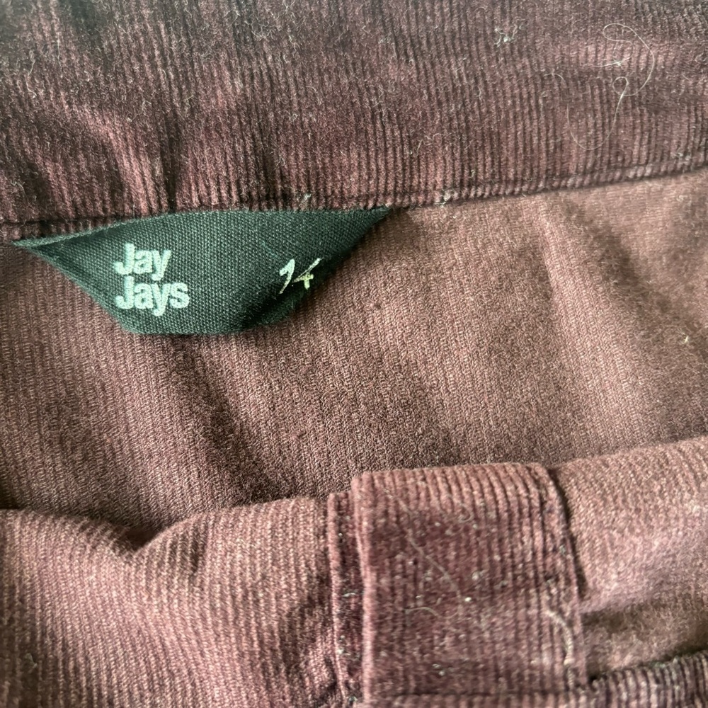 Jay Jays Corduroy Button Skirt | Plum Burgundy 14 - Picture 5 of 5